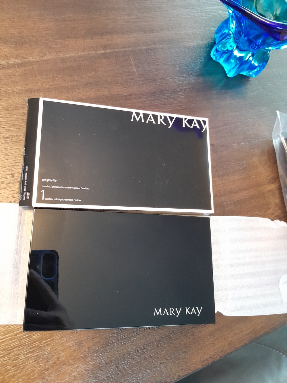 Mary Kay Black Compact Makeup Palette Case with White Logo